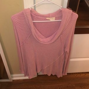 Boutique cowl neck pink sweater